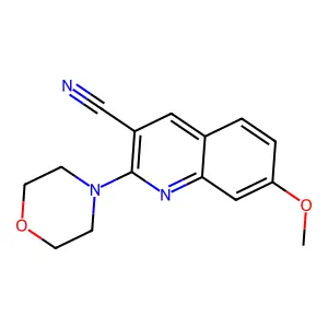 7-Methoxy-2-morpholin-4-ylquinoline-3-carbonitrile structure