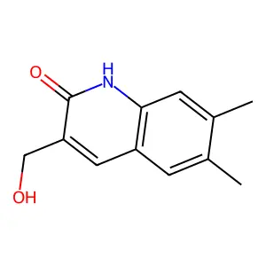 3-(hydroxymethyl)-6,7-dimethyl-1H-quinolin-2-one structure