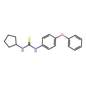 1-Cyclopentyl-3-(4-phenoxyphenyl)thiourea structure