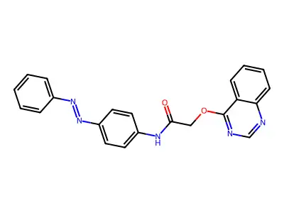 Acetamide, N-[4-(2-phenyldiazenyl)phenyl]-2-(4-quinazolinyloxy)- structure