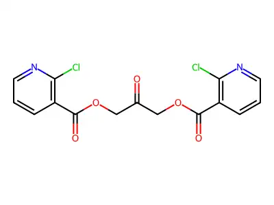 3-(2-Chloropyridine-3-carbonyloxy)-2-oxopropyl 2-chloropyridine-3-carboxylate structure