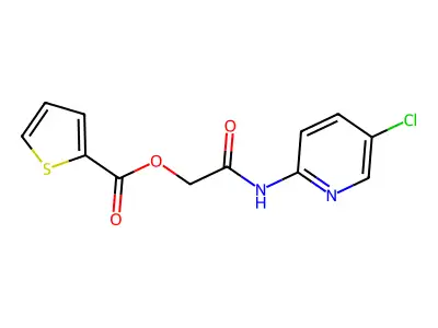 [2-[(5-Chloropyridin-2-yl)amino]-2-oxoethyl] thiophene-2-carboxylate structure