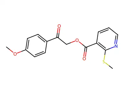 [2-(4-Methoxyphenyl)-2-oxoethyl] 2-methylsulfanylpyridine-3-carboxylate structure
