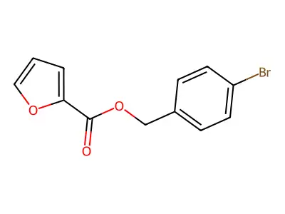 (4-Bromophenyl)methyl furan-2-carboxylate structure