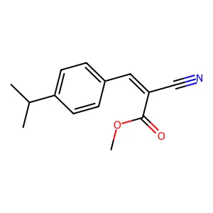 (E)-2-Cyano-3-(4-isopropylphenyl)propenoic acid methyl ester structure