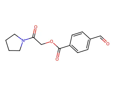 (2-Oxo-2-pyrrolidin-1-ylethyl) 4-formylbenzoate structure