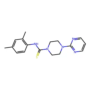 N-(2,4-dimethylphenyl)-4-pyrimidin-2-ylpiperazine-1-carbothioamide structure