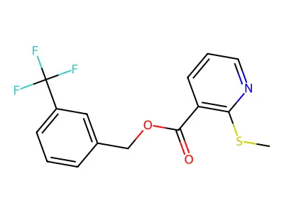 3-(Trifluoromethyl)benzyl 2-(methylthio)nicotinate structure
