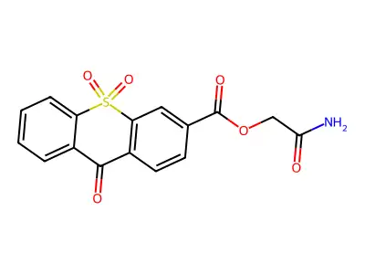 (2-Amino-2-oxoethyl) 9,10,10-trioxothioxanthene-3-carboxylate structure