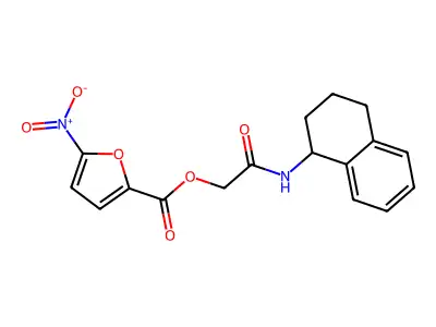 [(1,2,3,4-Tetrahydronaphthalen-1-yl)carbamoyl]methyl 5-nitrofuran-2-carboxylate structure