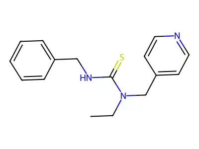 3-Benzyl-1-ethyl-1-(pyridin-4-ylmethyl)thiourea structure