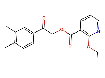 [2-(3,4-Dimethylphenyl)-2-oxoethyl] 2-ethoxypyridine-3-carboxylate structure