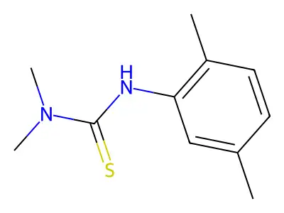 N'-(2,5-dimethylphenyl)-N,N-dimethylthiourea structure
