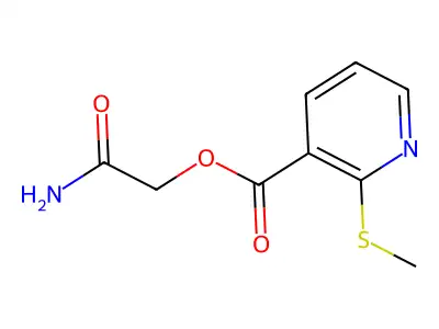 2-Amino-2-oxoethyl 2-(methylthio)nicotinate structure