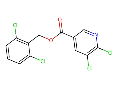 (2,6-Dichlorophenyl)methyl 5,6-dichloropyridine-3-carboxylate structure