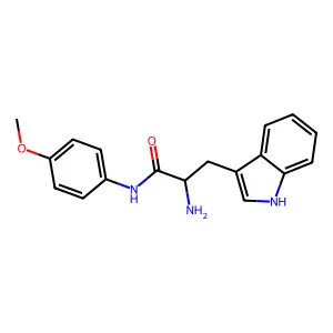 2-Amino-3-(1H-indol-3-yl)-N-(4-methoxyphenyl)propanamide structure