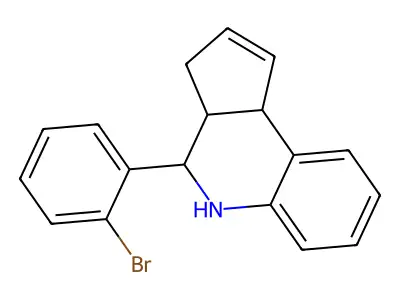 4-(2-bromophenyl)-3a,4,5,9b-tetrahydro-3H-cyclopenta[c]quinoline structure