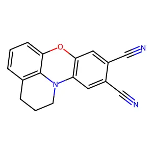 2,3-dihydro-1H-pyrido[3,2,1-kl]phenoxazine-9,10-dicarbonitrile structure