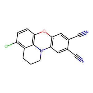 4-chloro-2,3-dihydro-1H-pyrido[3,2,1-kl]phenoxazine-9,10-dicarbonitrile structure