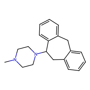 5H-Dibenzo(a,d)cycloheptene, 10,11-dihydro-10-(4-methylpiperazino)- structure