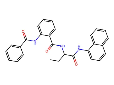 2-Benzamido-N-(1-(naphthalen-1-ylamino)-1-oxobutan-2-yl)benzamide structure