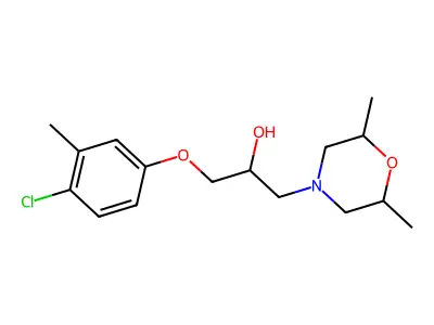 1-(4-Chloro-3-methylphenoxy)-3-(2,6-dimethylmorpholin-4-yl)propan-2-ol structure