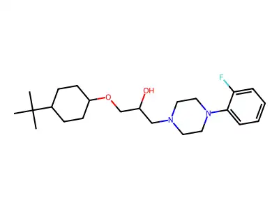 1-(4-Tert-butylcyclohexyl)oxy-3-[4-(2-fluorophenyl)piperazin-1-yl]propan-2-ol structure