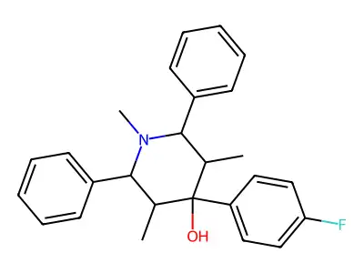 4-(4-Fluorophenyl)-1,3,5-trimethyl-2,6-diphenylpiperidin-4-ol structure