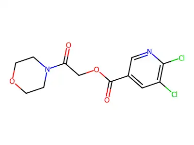 2-(Morpholin-4-yl)-2-oxoethyl 5,6-dichloropyridine-3-carboxylate structure