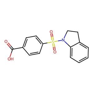 4-(2,3-Dihydro-1H-indol-1-ylsulfonyl)benzoic acid structure
