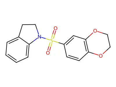 1-(2,3-Dihydro-1,4-benzodioxin-6-ylsulfonyl)indoline structure