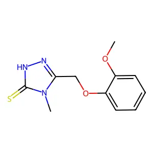 5-(2-Methoxy-phenoxymethyl)-4-methyl-4H-[1,2,4]triazole-3-thiol structure