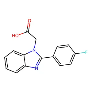 2-(2-(4-Fluorophenyl)-1H-benzo[d]imidazol-1-yl)acetic acid structure