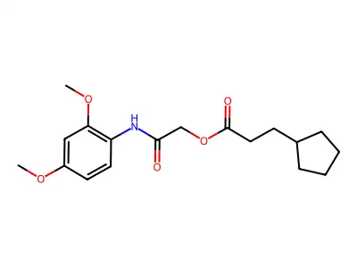 [2-(2,4-Dimethoxyanilino)-2-oxoethyl] 3-cyclopentylpropanoate structure