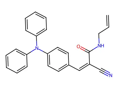 2-cyano-3-[4-(diphenylamino)phenyl]-N-(prop-2-en-1-yl)prop-2-enamide structure