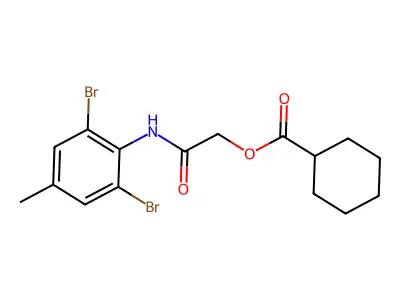 [2-(2,6-Dibromo-4-methylanilino)-2-oxoethyl] cyclohexanecarboxylate structure