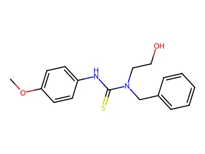 1-Benzyl-1-(2-hydroxyethyl)-3-(4-methoxyphenyl)thiourea structure