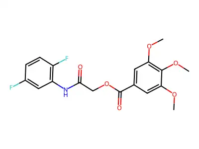[2-(2,5-Difluoroanilino)-2-oxoethyl] 3,4,5-trimethoxybenzoate structure
