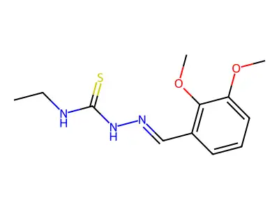 1-[(2,3-Dimethoxyphenyl)methylideneamino]-3-ethylthiourea structure