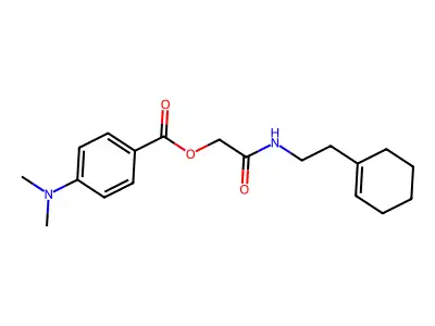 [2-[2-(Cyclohexen-1-yl)ethylamino]-2-oxoethyl] 4-(dimethylamino)benzoate structure