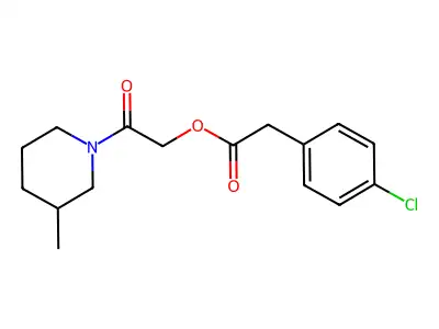 [2-(3-Methylpiperidin-1-yl)-2-oxoethyl] 2-(4-chlorophenyl)acetate structure