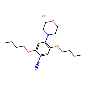 Benzenediazonium, 2,5-dibutoxy-4-(4-morpholinyl)-, chloride structure