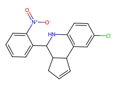 8-chloro-4-(2-nitrophenyl)-3a,4,5,9b-tetrahydro-3H-cyclopenta[c]quinoline structure