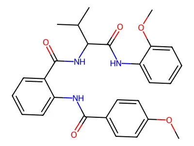 BENZAMIDE, 2-[(4-METHOXYBENZOYL)AMINO]-N-[1-[[(2-METHOXYPHENYL)AMINO]CARBONYL]-2-METHYLPROPYL]- structure