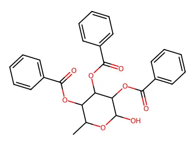 2,3,4-Tri-O-benzoyl-6-deoxyhexopyranose structure