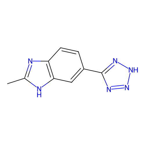 2-methyl-6-(2H-tetrazol-5-yl)-1H-benzimidazole structure