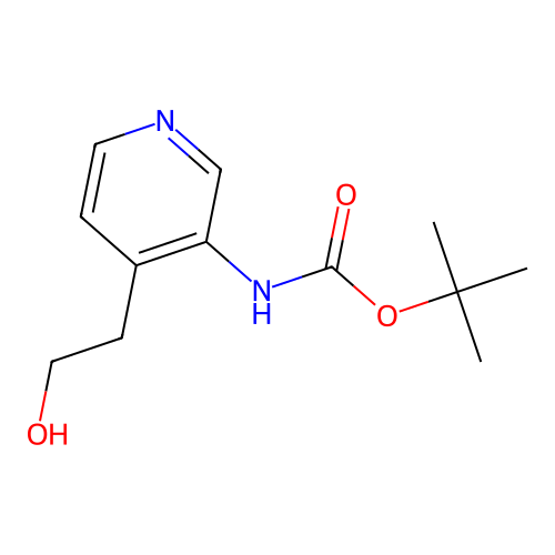 tert-Butyl 4-(2-hydroxyethyl)pyridin-3-ylcarbamate structure