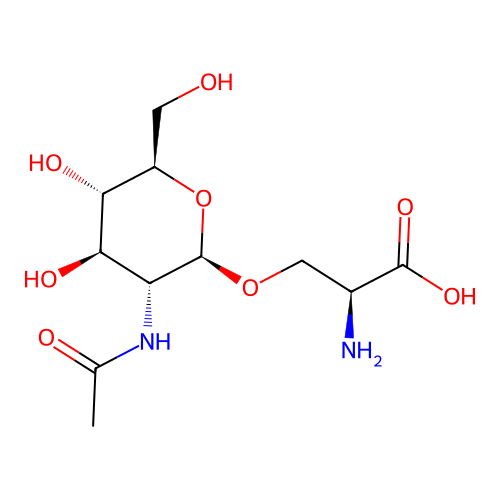 O-(2-(Acetylamino)-2-deoxy-beta-D-glucopyranosyl)-L-serine structure