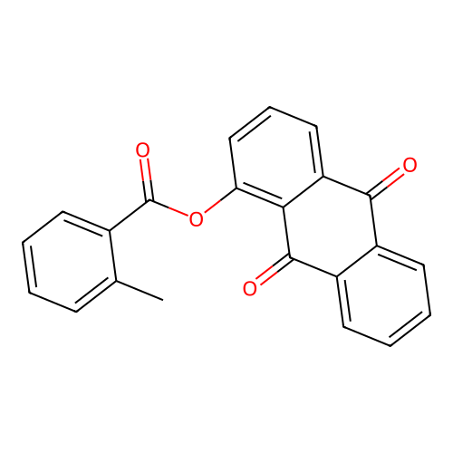 (9,10-Dioxoanthracen-1-yl) 2-methylbenzoate structure