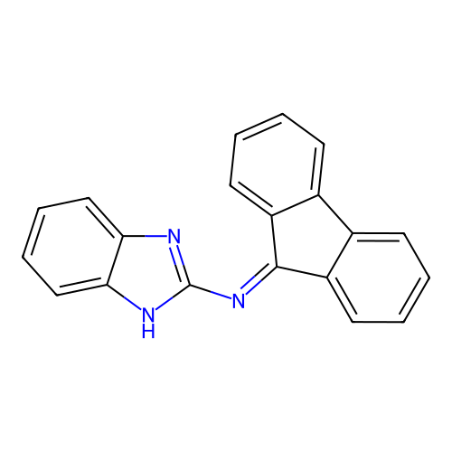 N-(1H-benzimidazol-2-yl)fluoren-9-imine structure
